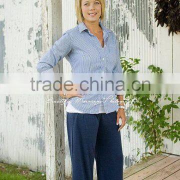 Miss123 Plus Size Yoga Waist Women's Formal Capri Pant Suits Ruffle Pant Suit photo-3