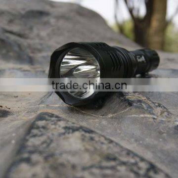 350lumen 3w Y9 CR Q5 Long Shot Shockproof Led Torch Flashlight With CE photo-4