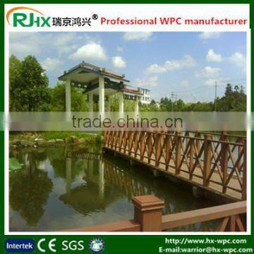 Wood plastic composite deck material widely used in outdoor public park tourist decorative wpc handrail and fence