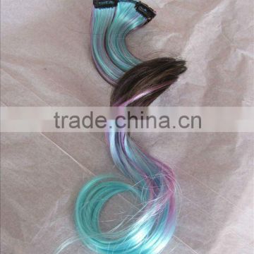 Clip in piano color strip hair extension