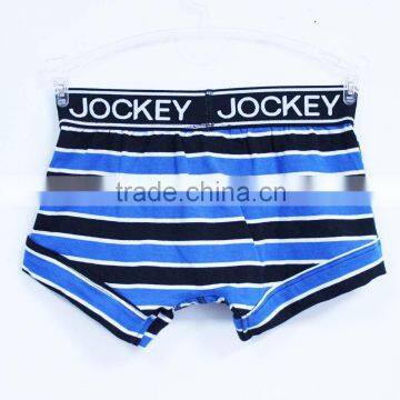 China Children's Underwear Factory Orgainc Cotton Boxer With Stripe Teen Boy Underwear photo-4