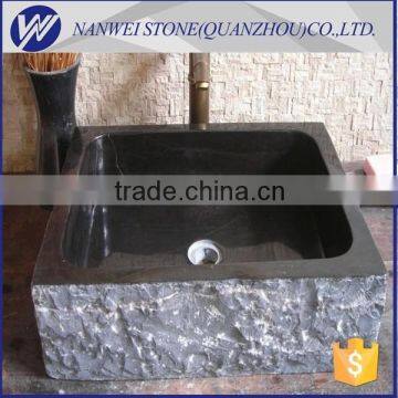 granite wash basin black stone sink for park landscaping