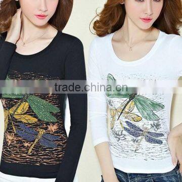 The New T-shirt With Long Sleeves in the Spring and Autumn Render Unlined Upper Garment of Long Sleeve t Shirt Women photo-3