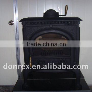 Cast iron wood fireplace