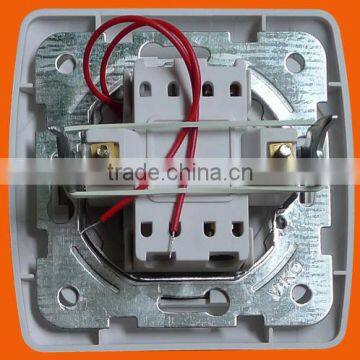 European Style Flush Mounted One Gang One Way Wall Switch With Light (F3101) photo-2