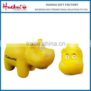 Promotional Wholesale Custom Logo Printed PU Hippo Toys Anti Stress Ball