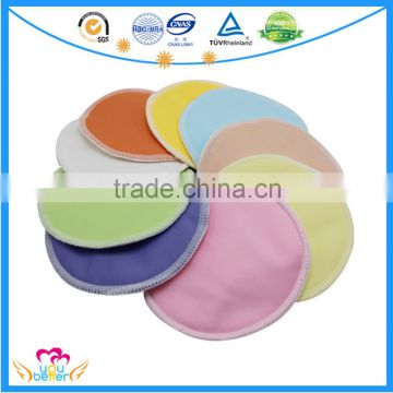 4 Layers Plain Color Bamboo Nursing Pads PUL Waterproof Breast Feeding Pads Wholesale