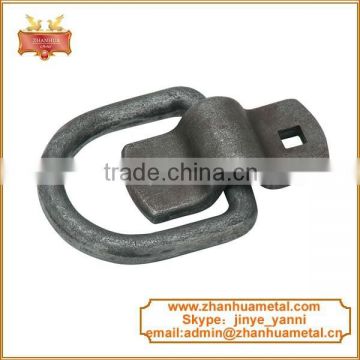 Forged Metal D ring with bracket