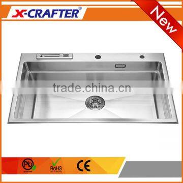 Durable Stainless Steel 304 Single Bowl Overmount Kitchen Sink