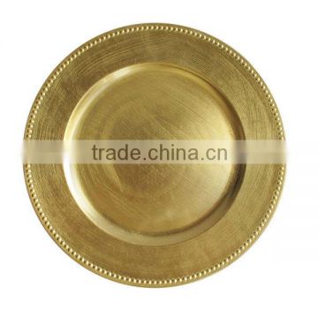 Plastic decorative lacquer charger plates