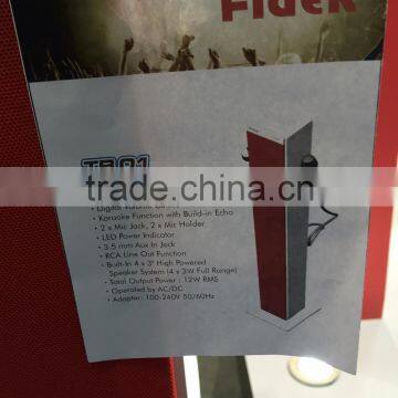 Original Design Multimedia Floor Stand Karaoke Speaker Operated by AC/DC Tower Wooden Big Audio Speakers photo-5