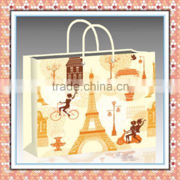 2015 delicate tower shaped cute gift&shopping paper bag