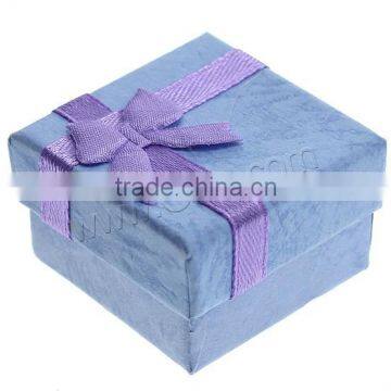 blue jewelry cardboard ring box