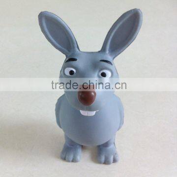 rabbit stressball pu foam gray rabbit animal promotion gift