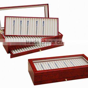 New listing Pen Pencil Fountain Wood Display Case Storage Collector