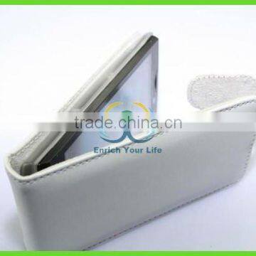 pure white smart sleeve leather case cover for sony-ericsson