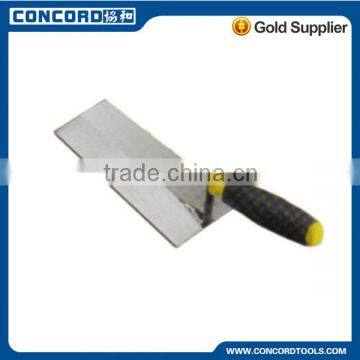 Bricklaying trowel with soft grip, carbon steel blade