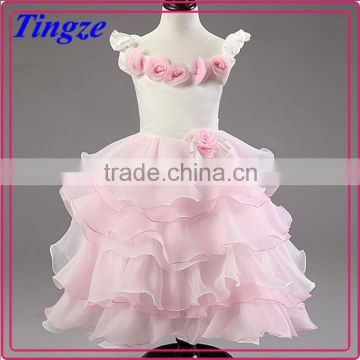 Wholesale fancy boutique girls flowers party dress latest dress designs TR-WS09