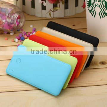 2016 Latest Mini smart Mobile Portable Charger 5000mah power bank USB credit card Battery universalPower Bank