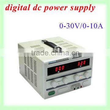 30V/10A Adjustable dc regulated power supply, voltage stability and high precision of four digital number display