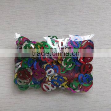 1.4x1.2cm Metallic PVC 60 65 Happy Birthday Confetti for Party Decoration photo-3