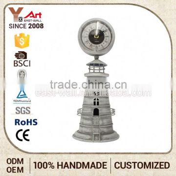 Hot-Stamping Customized Oem French Country Tuscan Style Desk Clock With Logo Cheap Table Clocks