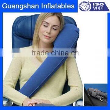 airplane Inflatable flocked travel rest pillow head neck cushion