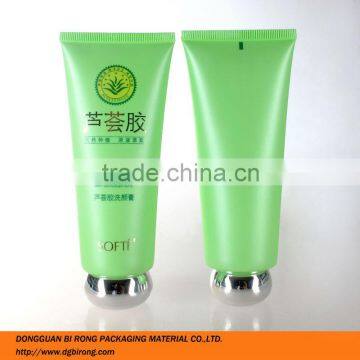 100ml herbal cream pe squeeze tube with silver bead screw cap