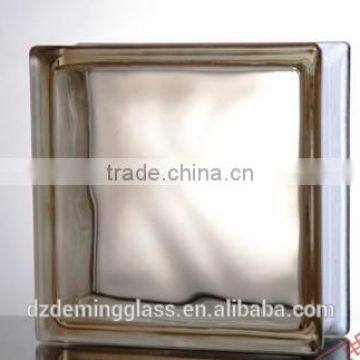 2014 the newest Inner bronze cloudy Glass Bricks China supplier in low price and solid structure