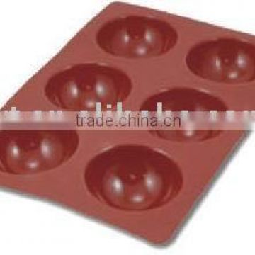 6 cavities Semicircular Silicone Cake Mould