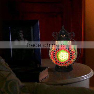 Antique mosaic candle holder unique glass candle jars for home reflection