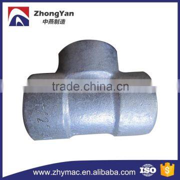 Tee astm a105 galvanized, Female threaded pipe fitting