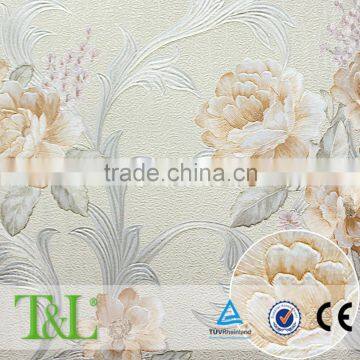 Light color flower vinyl wallpaper wholesale