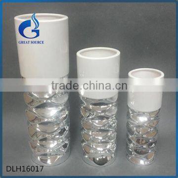Handmade Electroplating Home Decoration Ceramic Candle Holder photo-3