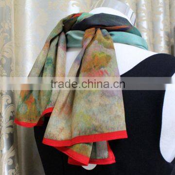 Wholesale Digital Printing Long Silk Scarves photo-2