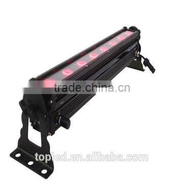 Outdoor led wall wash bar IP66 Battery powered led bar 8*tri-RGB LED Wall washer