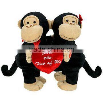 HI EN71 Cheap Making Valentine Day Plush Monkey