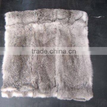 Natural White 100% Real Rabbit Fur Plate / Fur Blanket For Garments