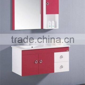 PVC Bathroom Cabinet With Rose Color