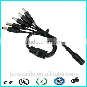 Wholesale 2.1x5.5mm 1 female to 5 male dc plug cable