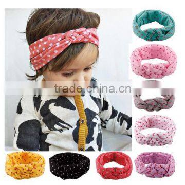 Red Toddler Baby Girls Polka Dot Headband Hair Band Headwear Wrap Accessories