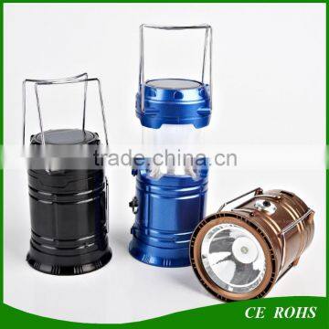 Foldable LED Light Solar Camping led rechargeable emergency lantern With Torch