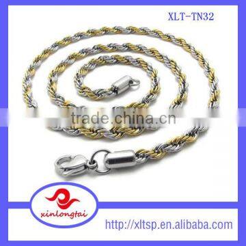 China Factory 20 Inch 316L Stainless Steel Necklace with Lobster Claw Clasp