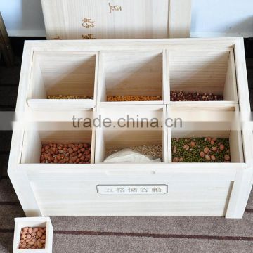 wood storage box for red bean box with lid