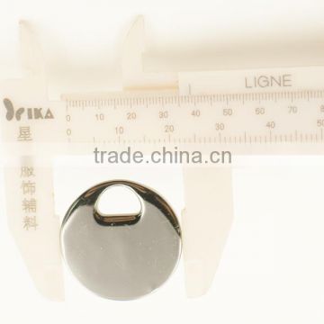 flat round metal zipper puller for clothes