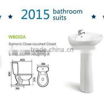 stock toilet basin combination for apartment building construction