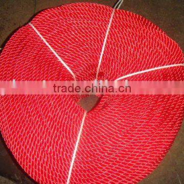 twisted red pe rope