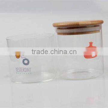Glass Storage Jars & Bottle Glass Sweet Storage Jars Glass Round Shape Container Wiith Bamboo Lid Different Size photo-4