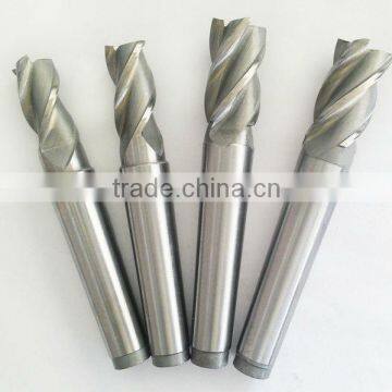 HSS super hard end mill with morse Taper Shank, high-precision, workpiece fro Aluminium Alloy