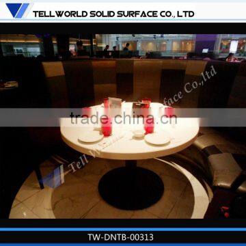 modern round dinner table solid surface furniture manufacture